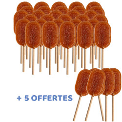 30 Sucettes artisanales caramel au beurre salé + 5 offertes