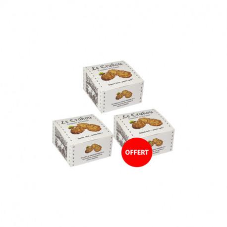 2 boîtes de crakou caramel achetées, la 3ème OFFERTE